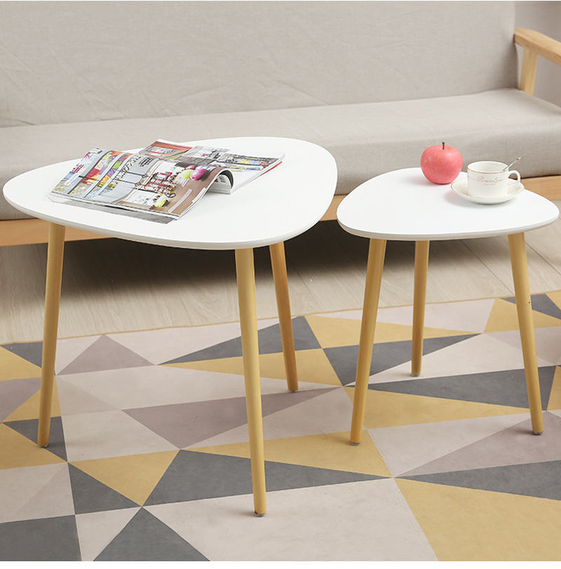 拍照桌子木质简约ins沙发边几摄影小圆桌北欧方桌道具简约小茶几欧因