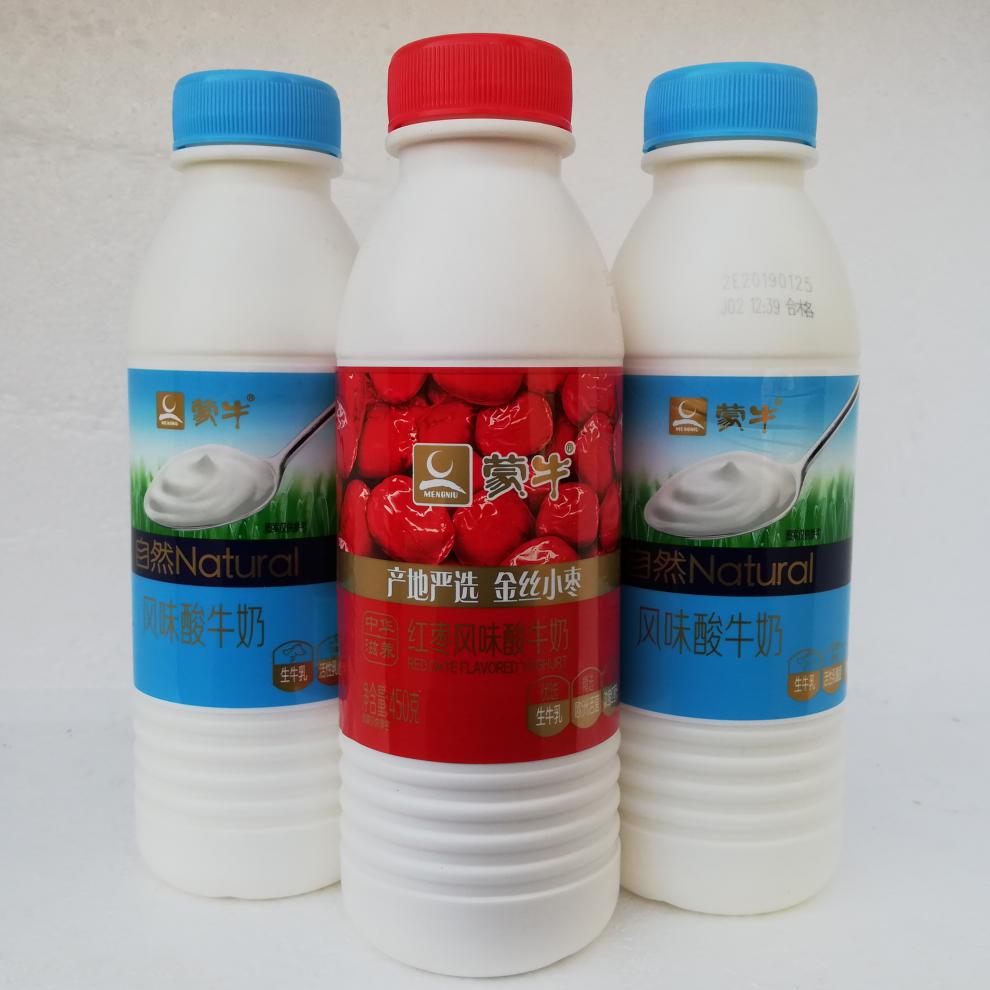 蒙牛原味红枣风味酸奶450g5瓶8瓶风味酸牛奶金丝小枣酸牛奶产原味8瓶