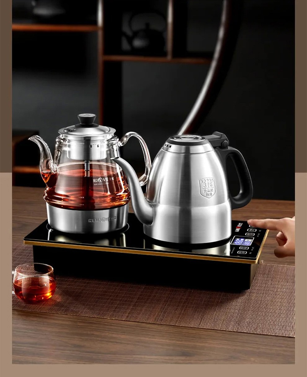 金灶茶台电热水壶 家用全自动上水保温不锈钢烧水壶 电茶壶 煮茶器 电