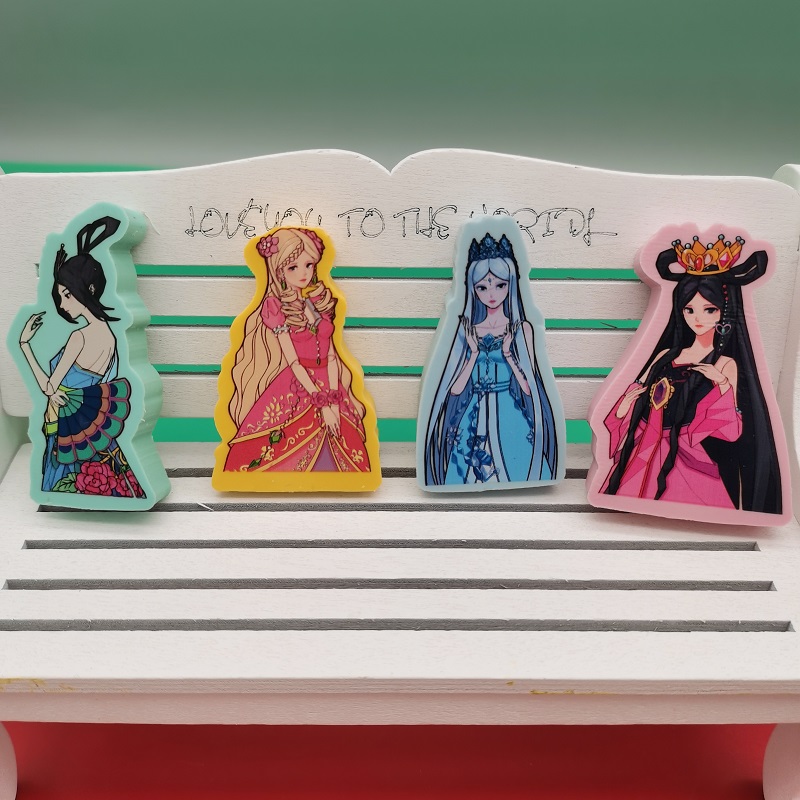 喻娄叶罗丽人物造型橡皮擦少屑擦得干净不留痕超净象皮擦儿童幼儿园