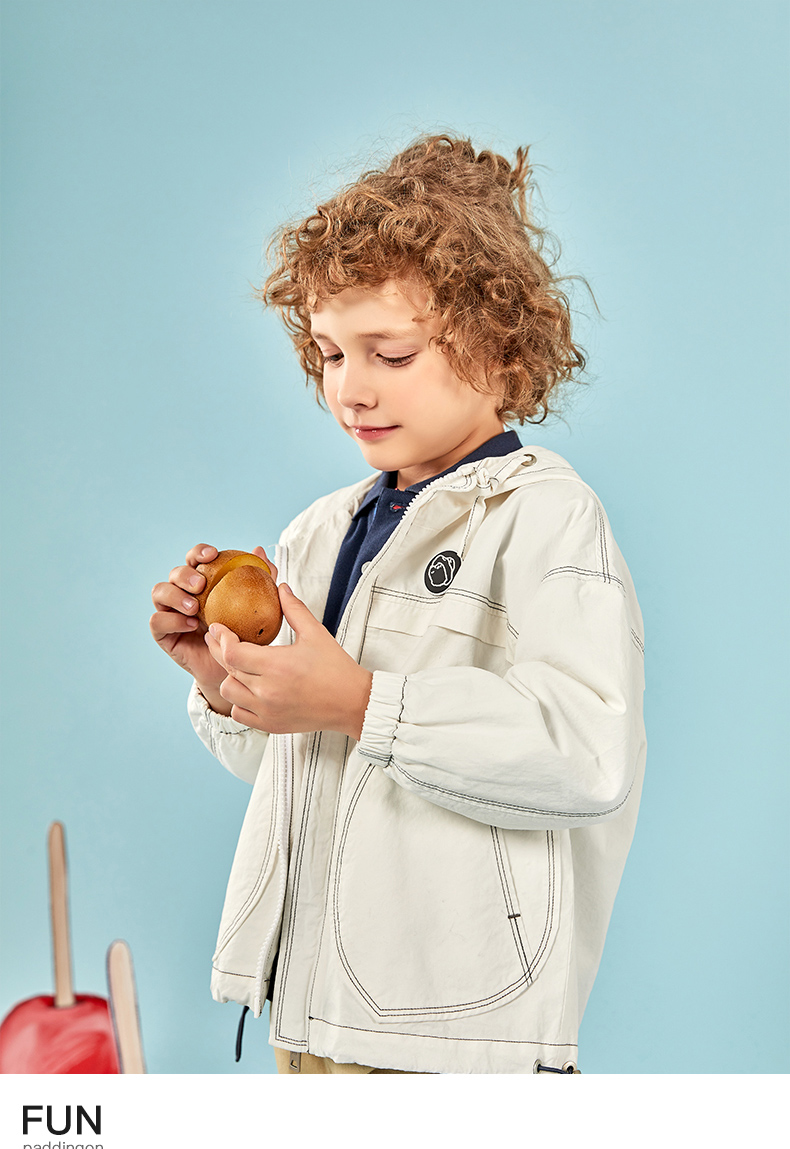 bear)婴童外套/风衣 paddington bear帕丁顿熊童装男童外套春季连帽