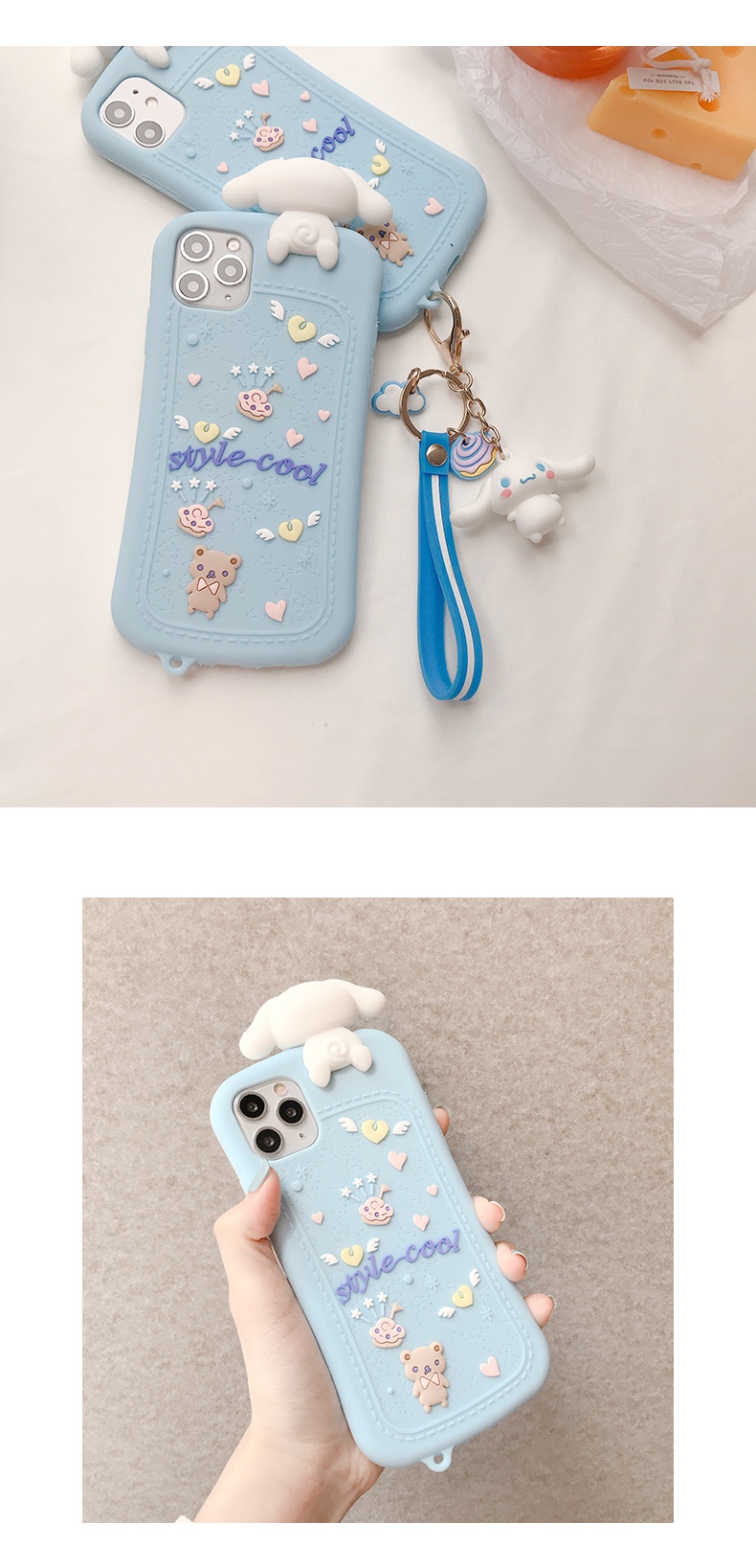 陌筱 ins风创意卡通趴趴小狗iphone12mini手机壳11pro网红全包苹果xs