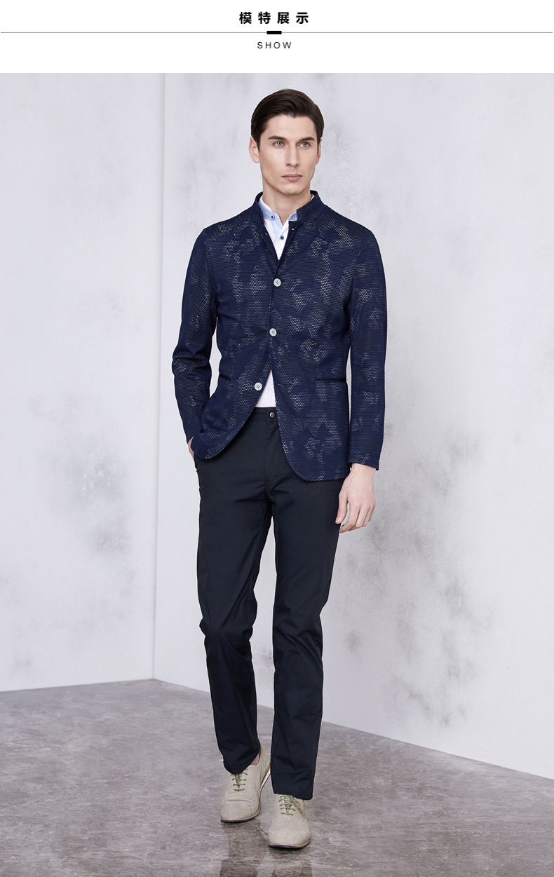 evedeuomo依文春季男装休闲西服立领便西装ea550223