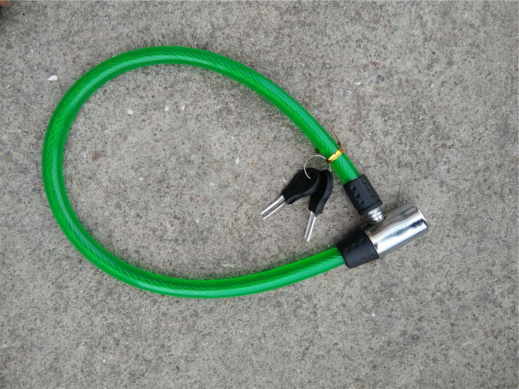 敬平加长加粗环型锁钢缆锁软锁钢条锁老款车锁防盗锁门锁