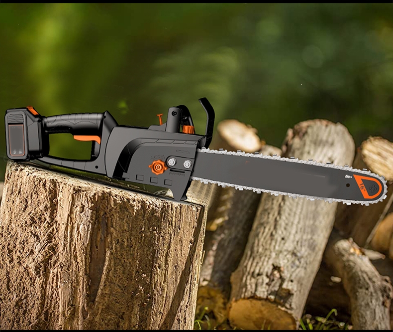 充电式电链锯回固户外大功率电锯家用锂电伐木电动工具手持无线伐木锯
