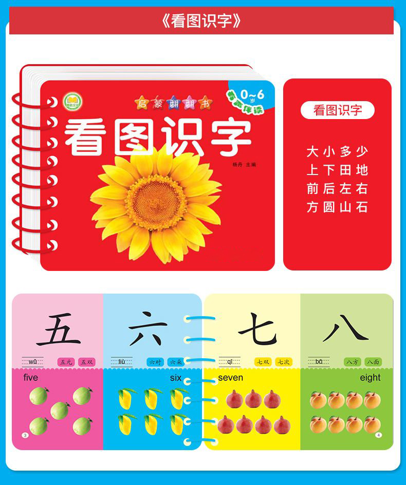 逛乐玩(guanglewan)布书/挂图qmffs-01 撕不烂早教识字卡片0-3岁宝宝