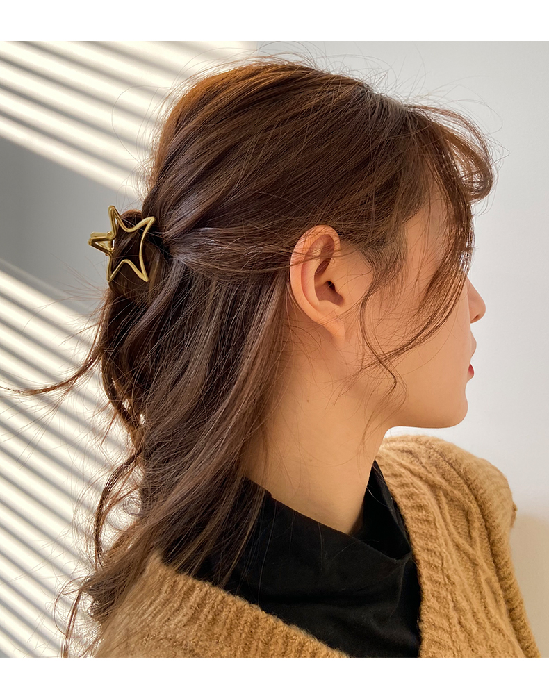 鲨鱼夹法式复古金属盘发发夹后脑勺头发夹子抓夹大号韩国优雅气质蝴蝶