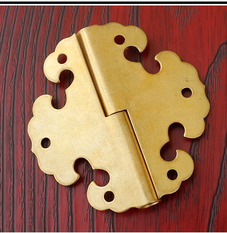 定做 中式仿古合页 明清家具铜配件 衣橱书柜脱卸纯铜圆形复古活页