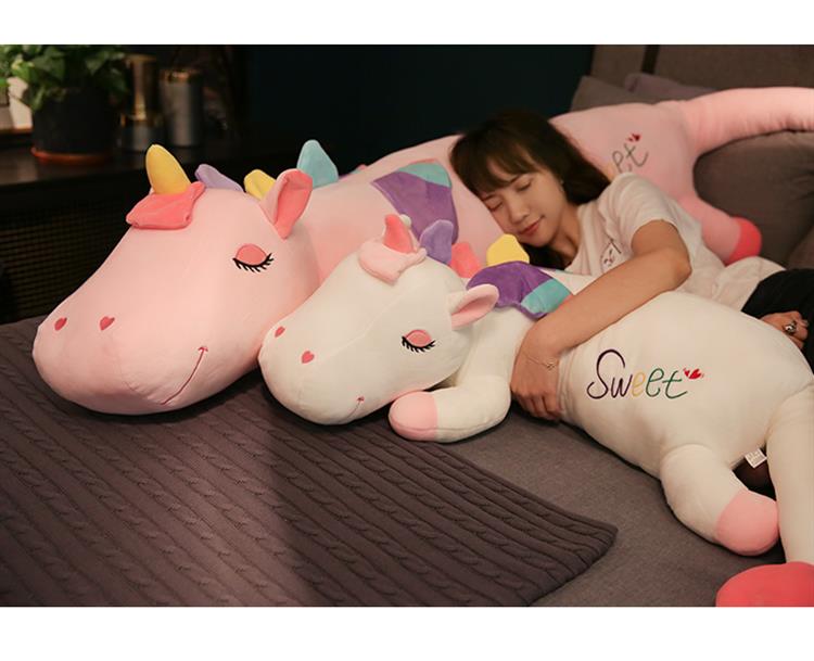 独角兽抱枕侧睡夹腿抱枕女生长抱枕睡觉可拆洗靠枕床上双人枕头
