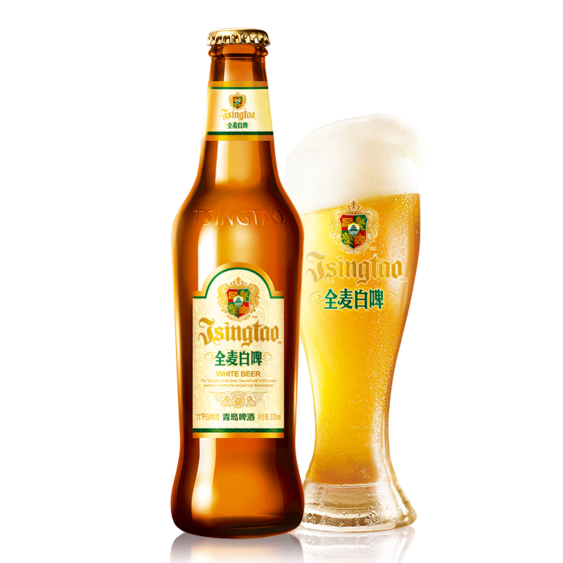 青岛啤酒tsingtao全麦白啤330ml12瓶