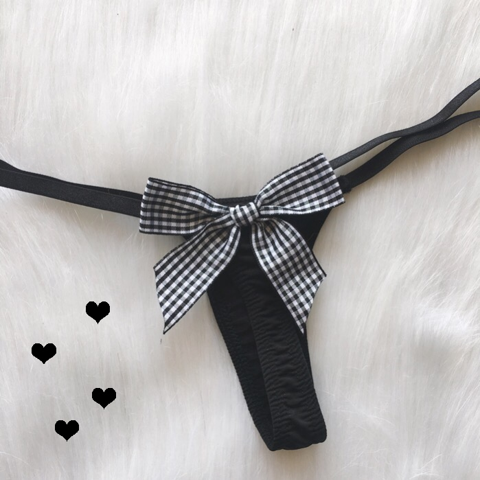 梦白家betty小俏皮后蝴蝶结迷你比基尼丁字裤可爱女士情趣内裤