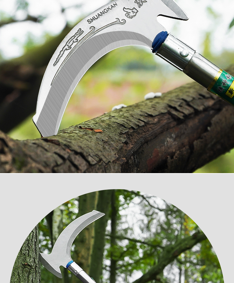 jingping户外切大镰刀农用除草工具锰钢镰刀割草刀农具玉米收割割草