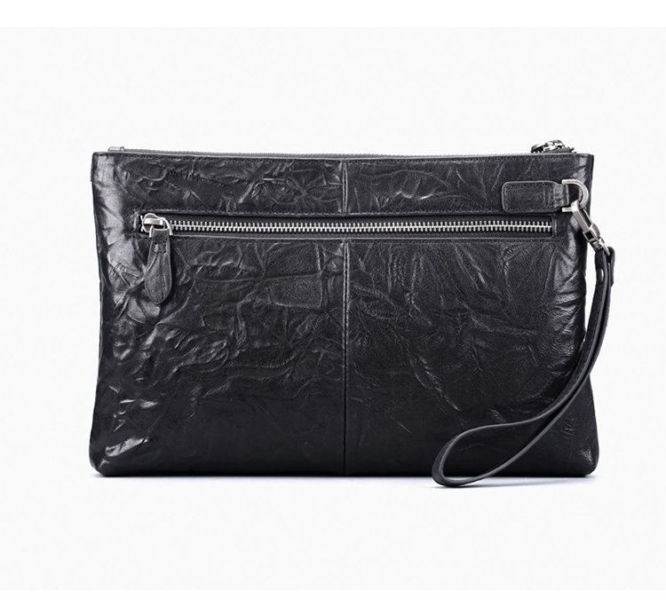 dante丹迪男士手拿包商务时尚牛皮简约纯色信封包男