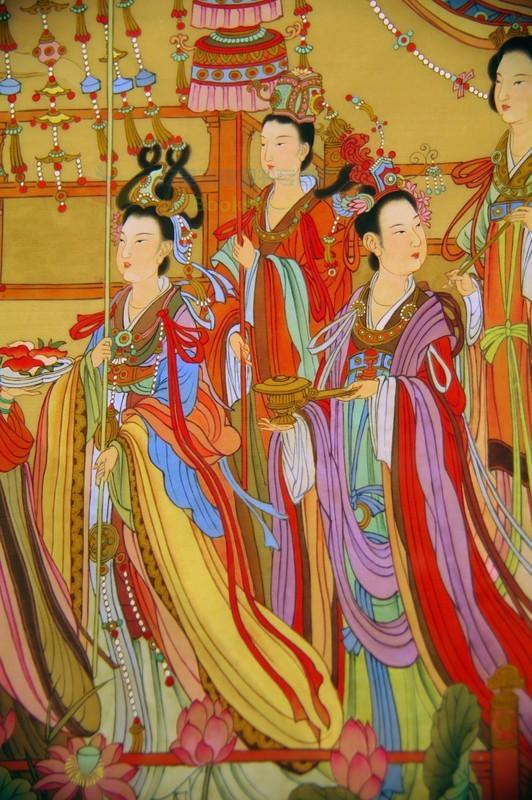 三希堂藏书任率英工笔重彩八十七神仙卷传统手工套印八十七神仙卷彩绘