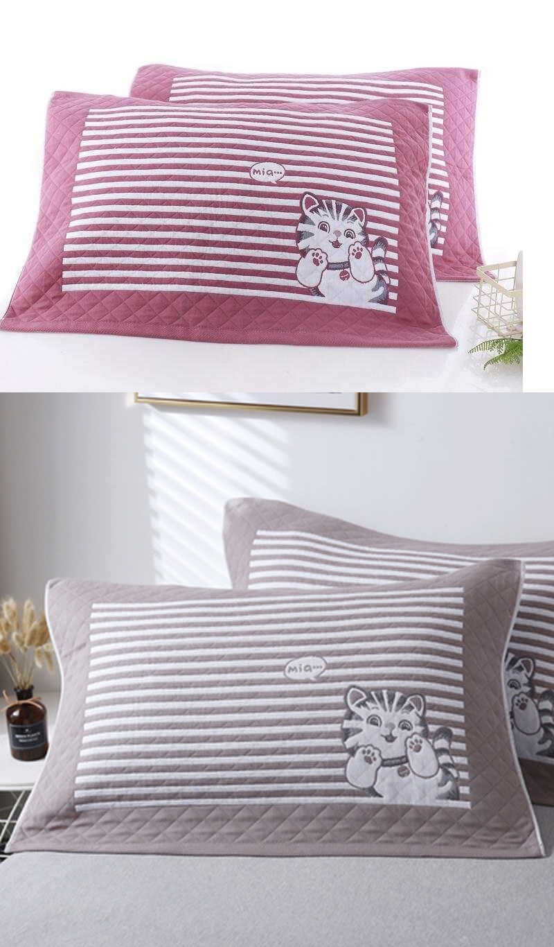 甜梦莱(tianmenglai)枕巾 [工厂直播价]特价大枕巾棉一对三层纱布成人