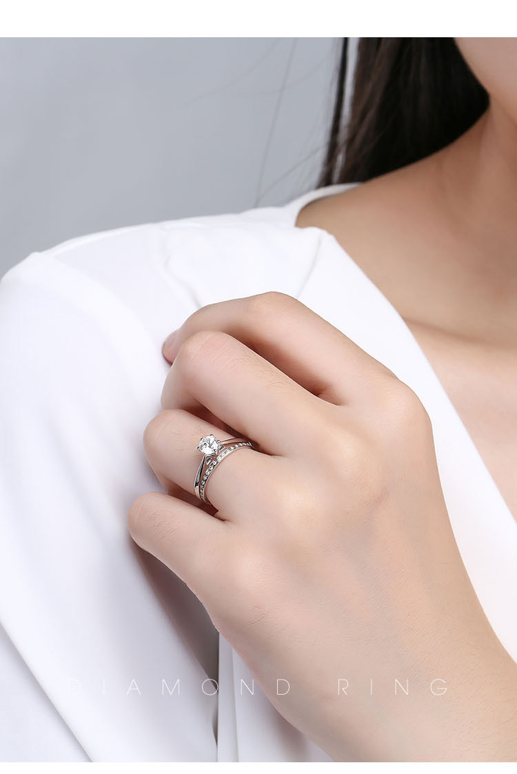 seaza喜钻叠戴系列18k金钻石戒指排戒钻戒简约百搭可叠戴个性时尚多款