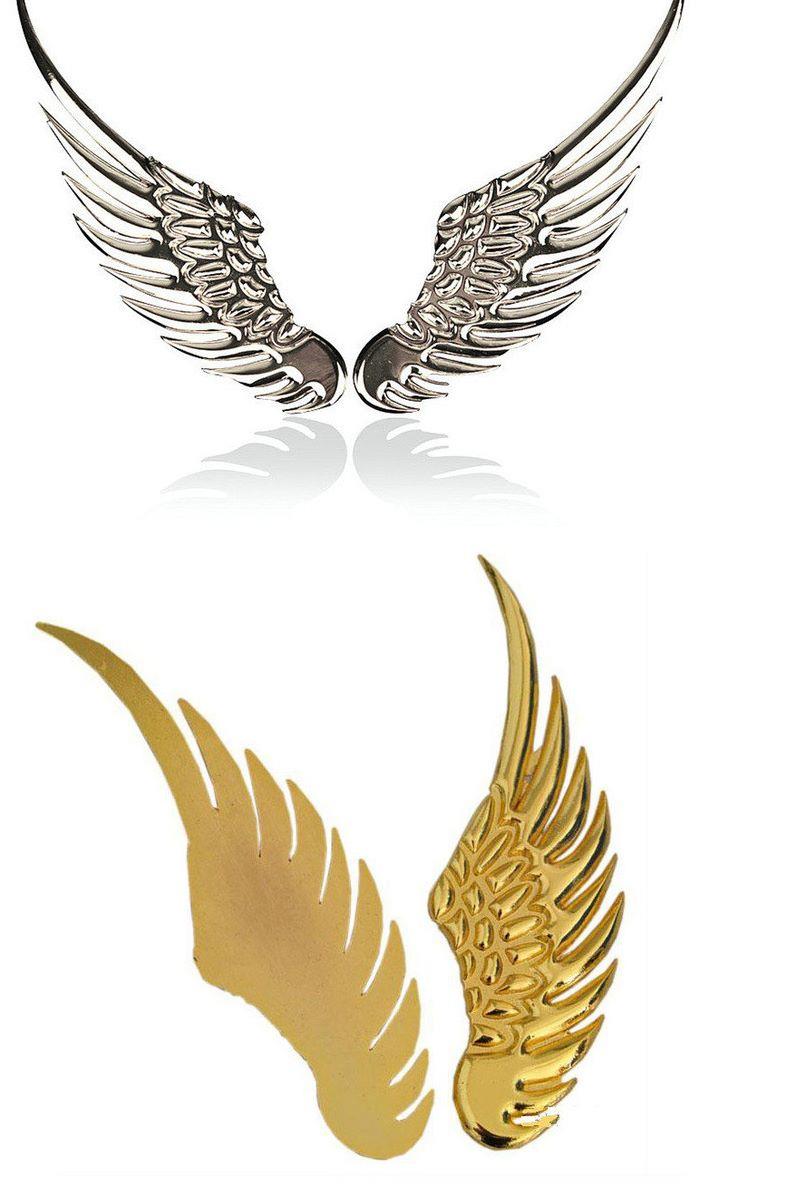 车贴天使之翼翅膀车标装饰贴车尾标车身贴车尾贴壁虎贴壁虎金色一个