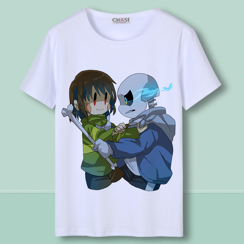 传说之下t恤骷髅兄弟男女周边短袖儿童衣服undertale22s6080斤