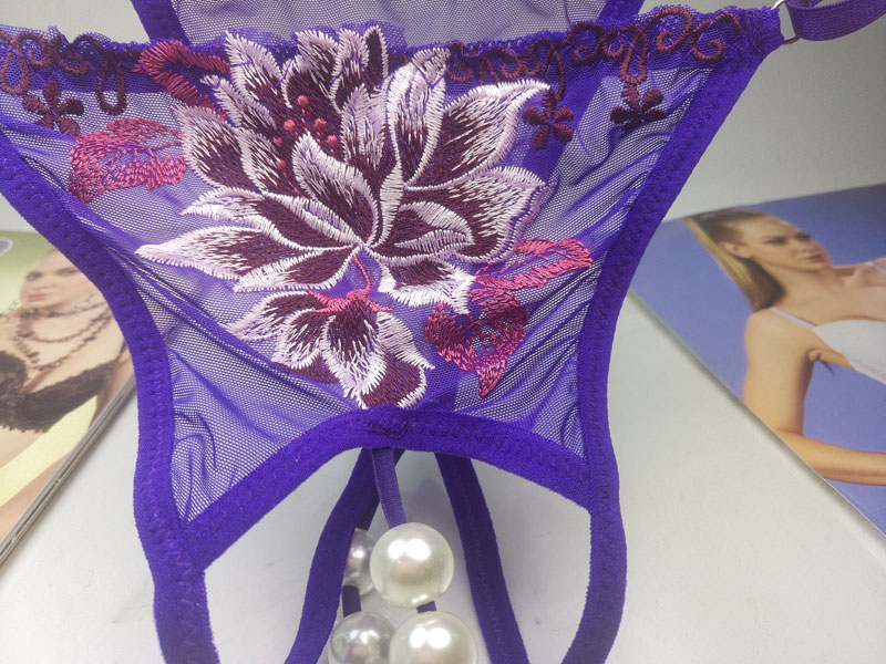 性感丁字裤带按摩珠透明内裤女超骚珍珠大颗粒情趣内裤滚珠加大卓思哲