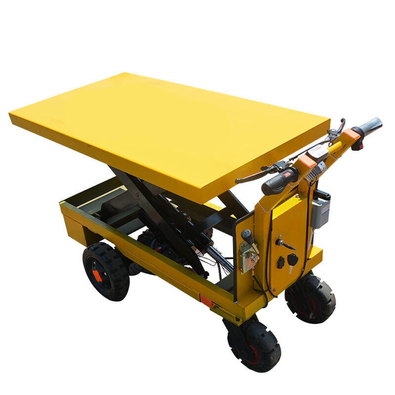 定做 定制电动剪叉式手推车手动液压升降平台叉车移动搬运车模具升降
