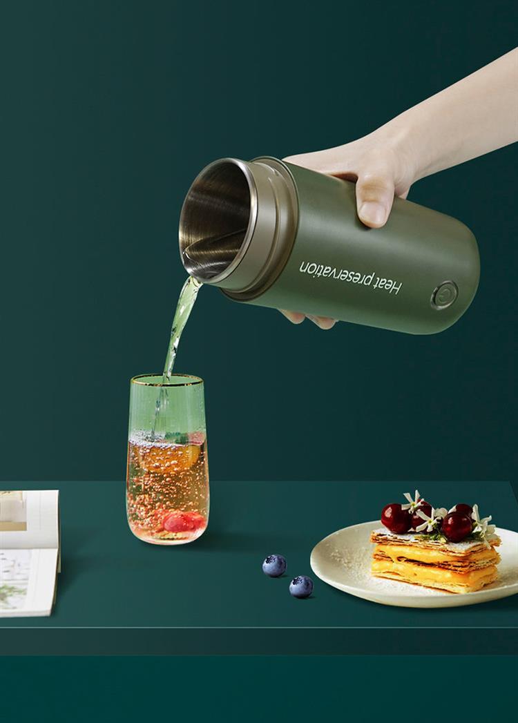 便携式电热杯旅行小型热水壶迷你304不锈钢280ml保温杯n8280ml象牙白1