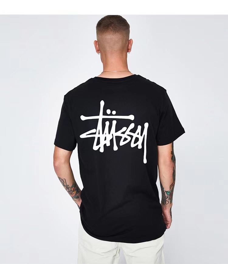 stussy斯图西短袖男女宽松经典世界巡游周年庆t恤