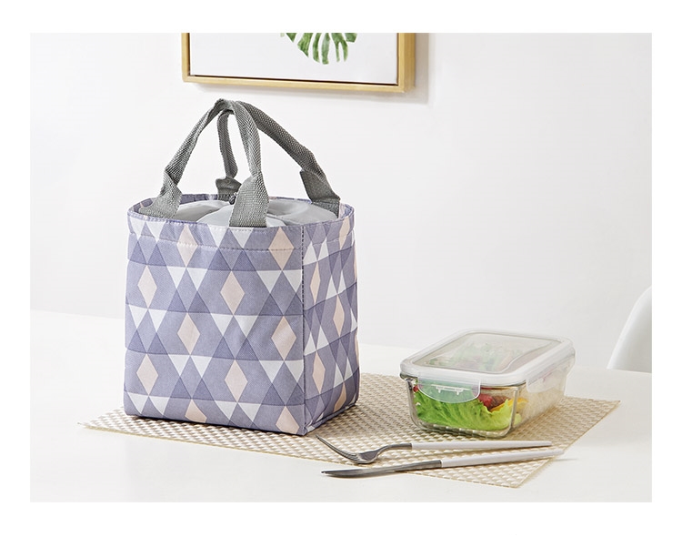 手提束口保温袋上班族防水饭盒袋子牛津布金铂喜学生午餐带饭包便当包