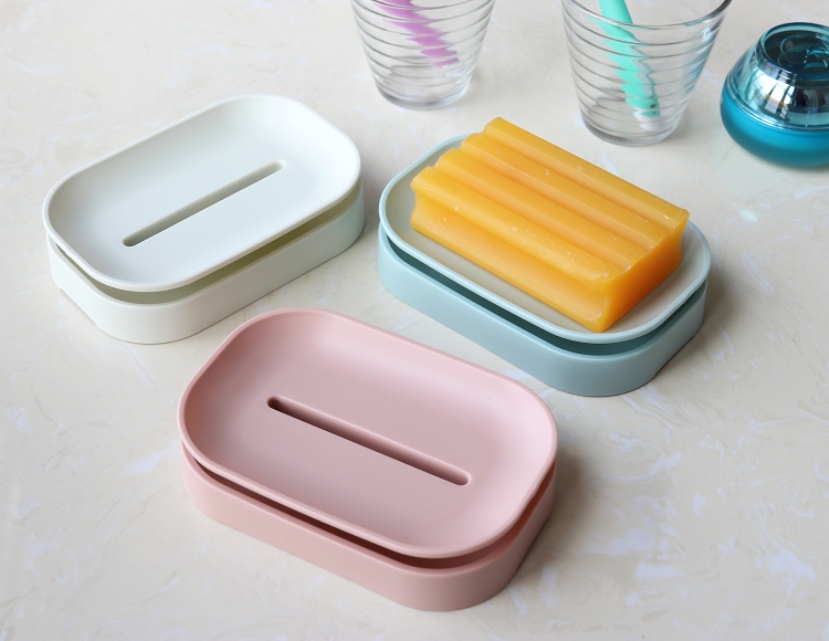 大号肥皂盒子简约香皂盒沥水香皂架双层肥皂托卫生间家用洗衣皂盒