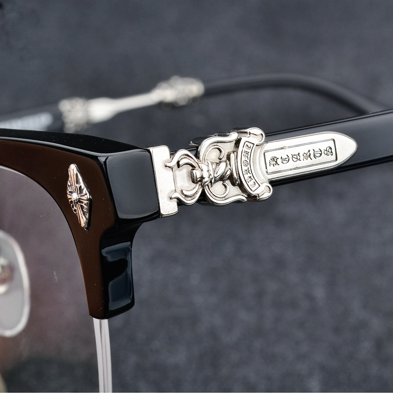 新款复古克罗心眼镜框半框眼镜架近视眼镜框男平光镜潮人