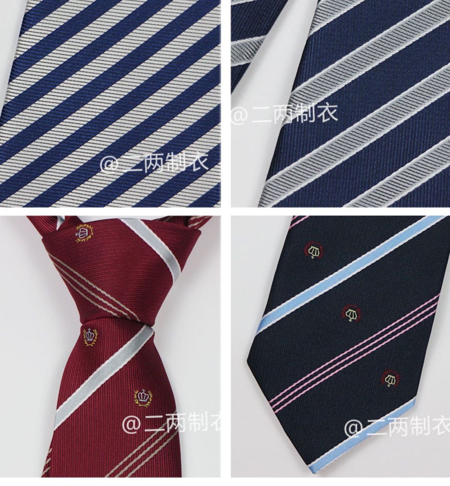 new lake二两 日系jk手打领带女dk制服学院风条纹领带男中性帅气配件