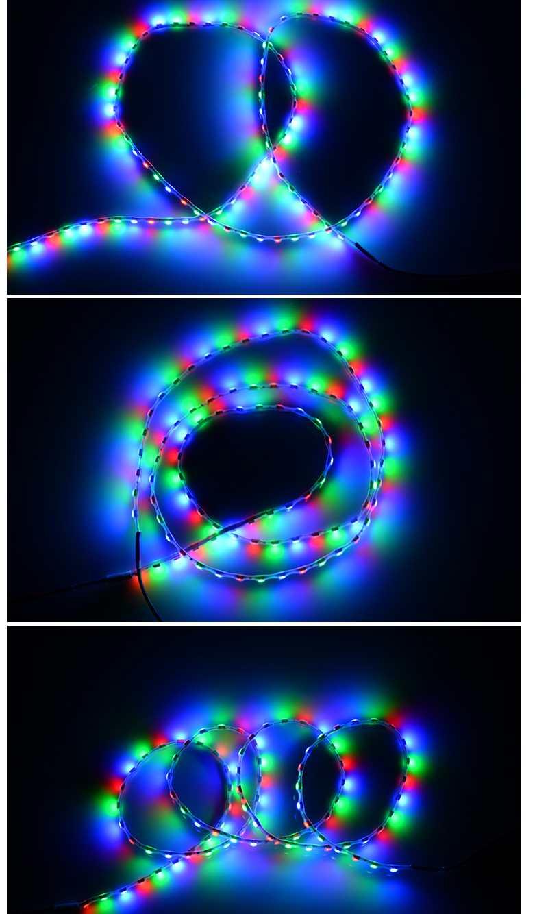 踏板摩托车彩灯鬼火改装爆闪跑马灯装饰车灯高亮电动车led灯带45厘米