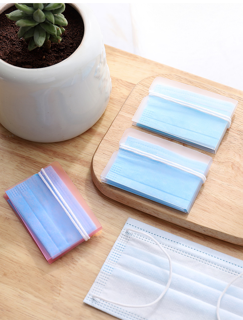 可折叠口罩收纳夹学生儿童防污染随身式便携口鼻罩保护盒暂存神器