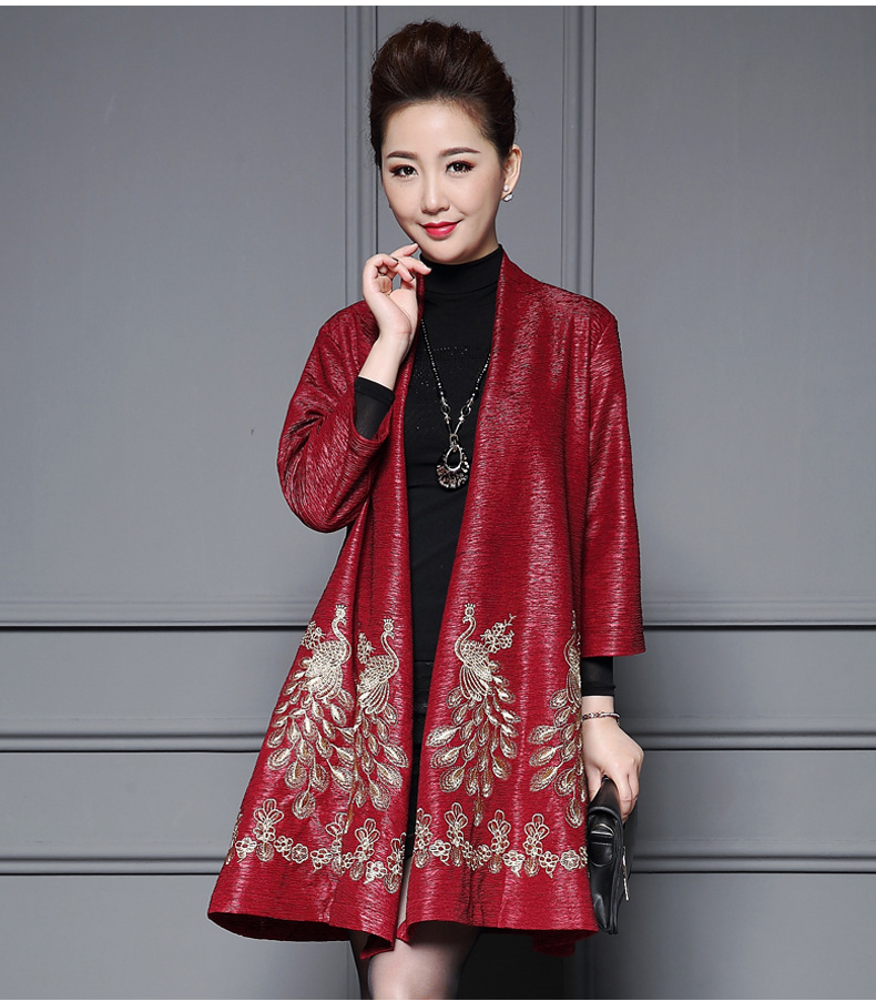 迪鲁奥(diluao)婚庆妈妈装秋冬新款外套披肩中年女丈母娘高贵岳母喜