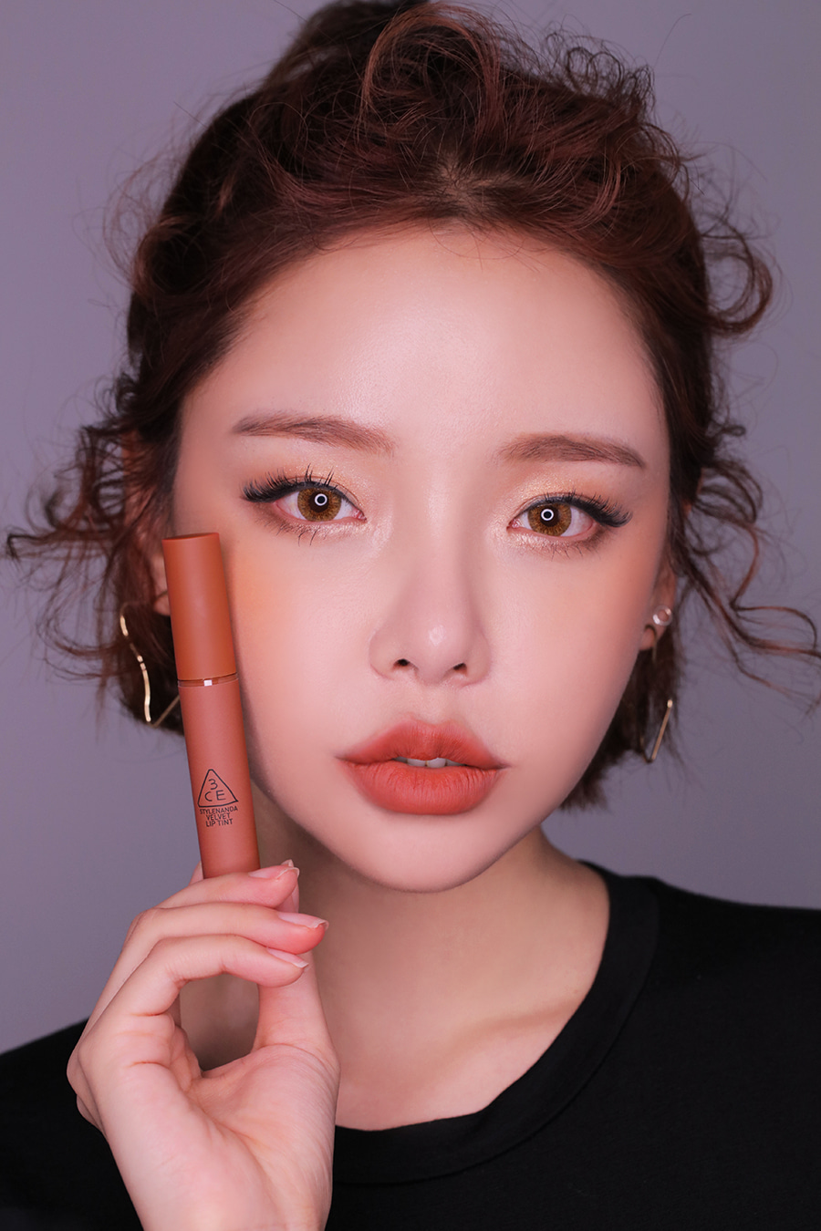 gonow妙发韩国3ce雾面哑光丝绒唇釉唇彩谣言口红持久限量版梅子色