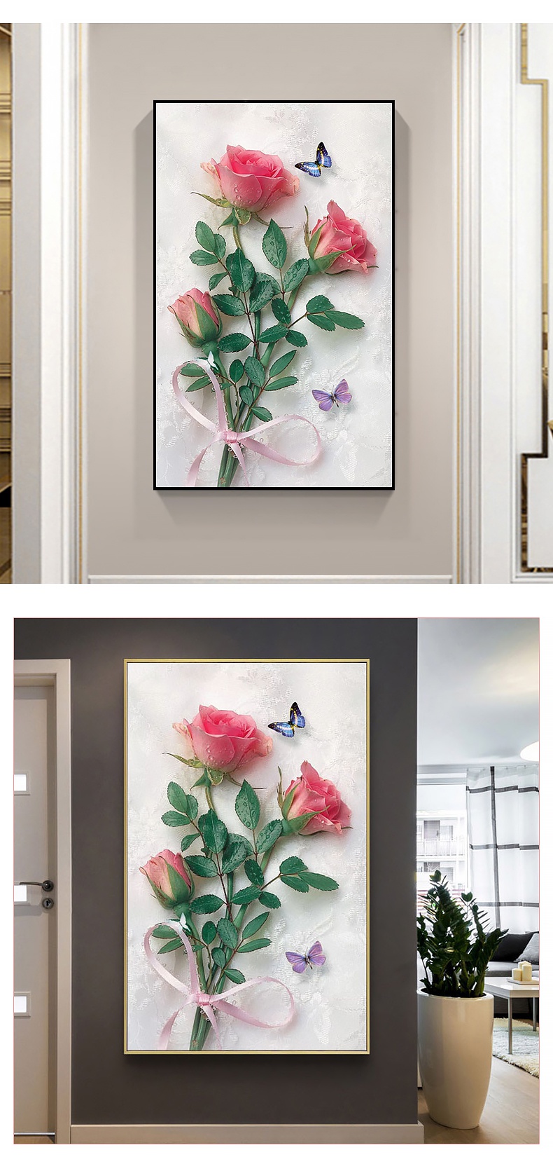 封后fenghou满钻钻石画2019新款立体玫瑰客厅小幅玄关5d砖石绣十字绣