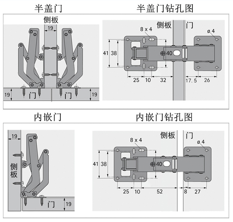 180度铰链 大角度合页折叠衣柜橱柜门大弯175度 135度铰链 敬平