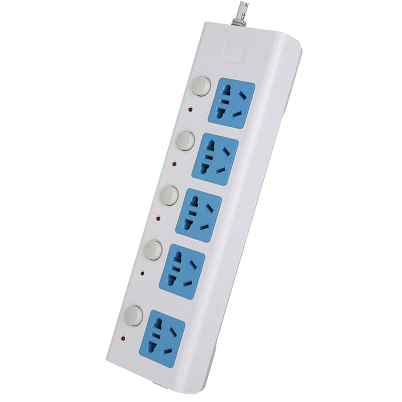 拳霸插座五位独立开关多开关插板插座插排接线板排插板25米