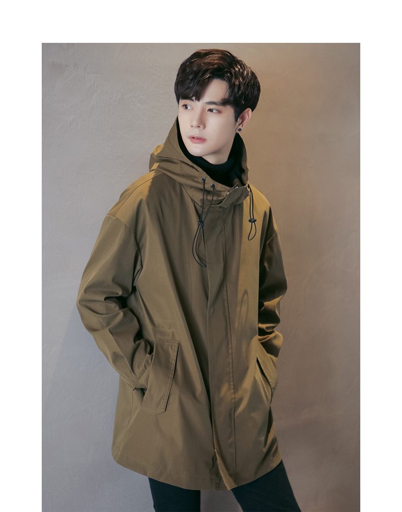 2020新款夹克男士风衣中长款韩版潮流春秋季帅气休闲冬装外套学生风衣