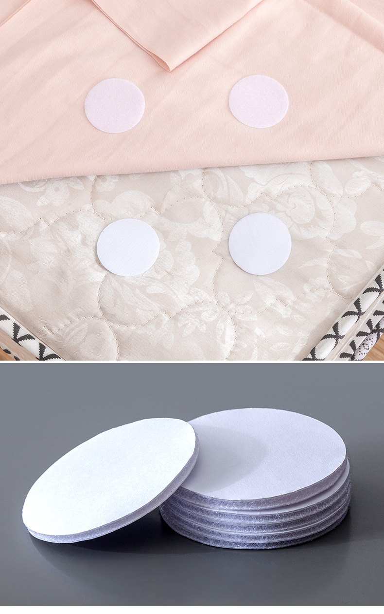 喜家家15对装白色沙发固定器魔术贴防滑沙发垫四季通用北欧简约毛绒