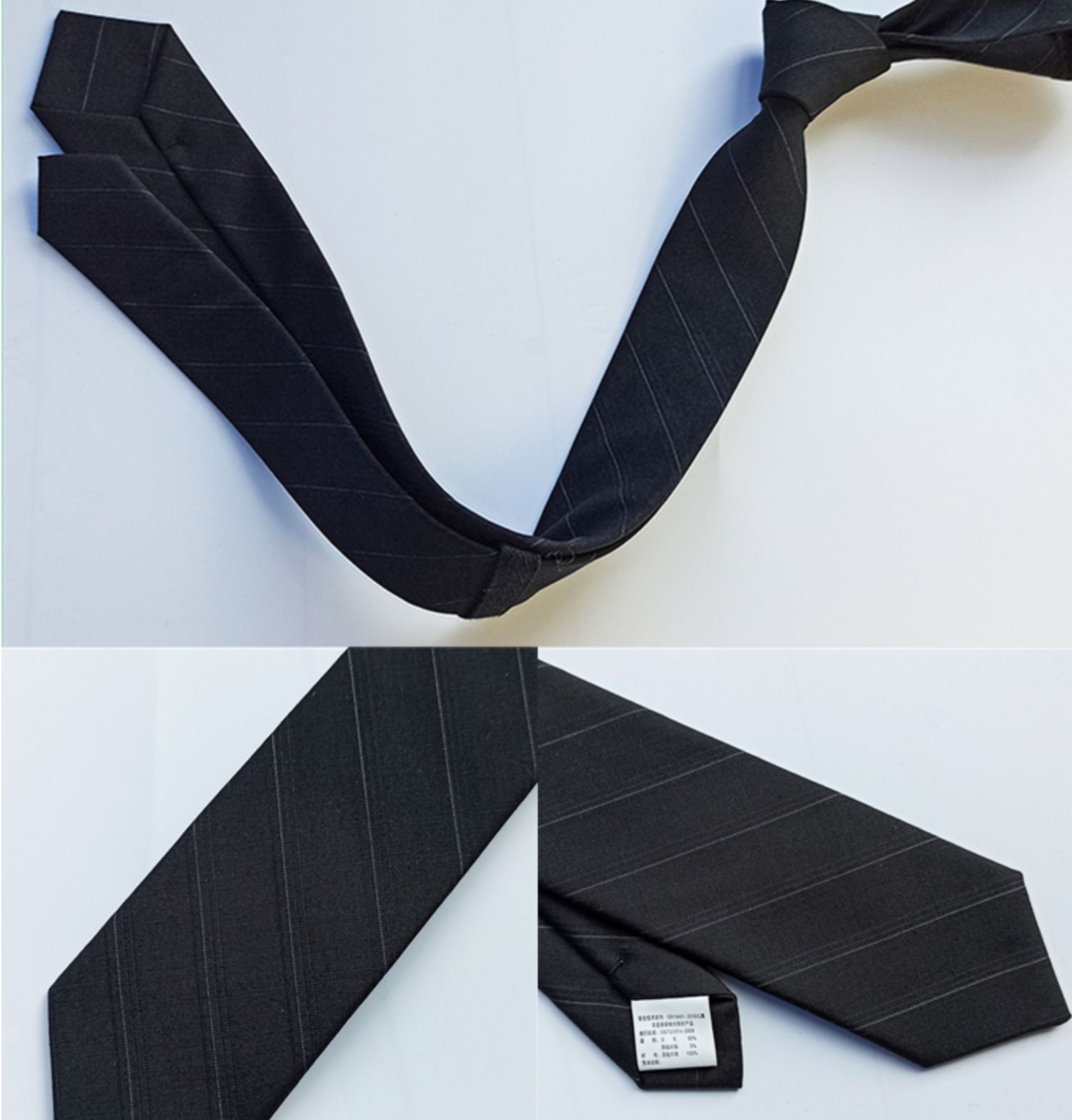 newlake领带男窄版休闲6cm复古英伦风千鸟格纹灰色商务正装纯黑百搭