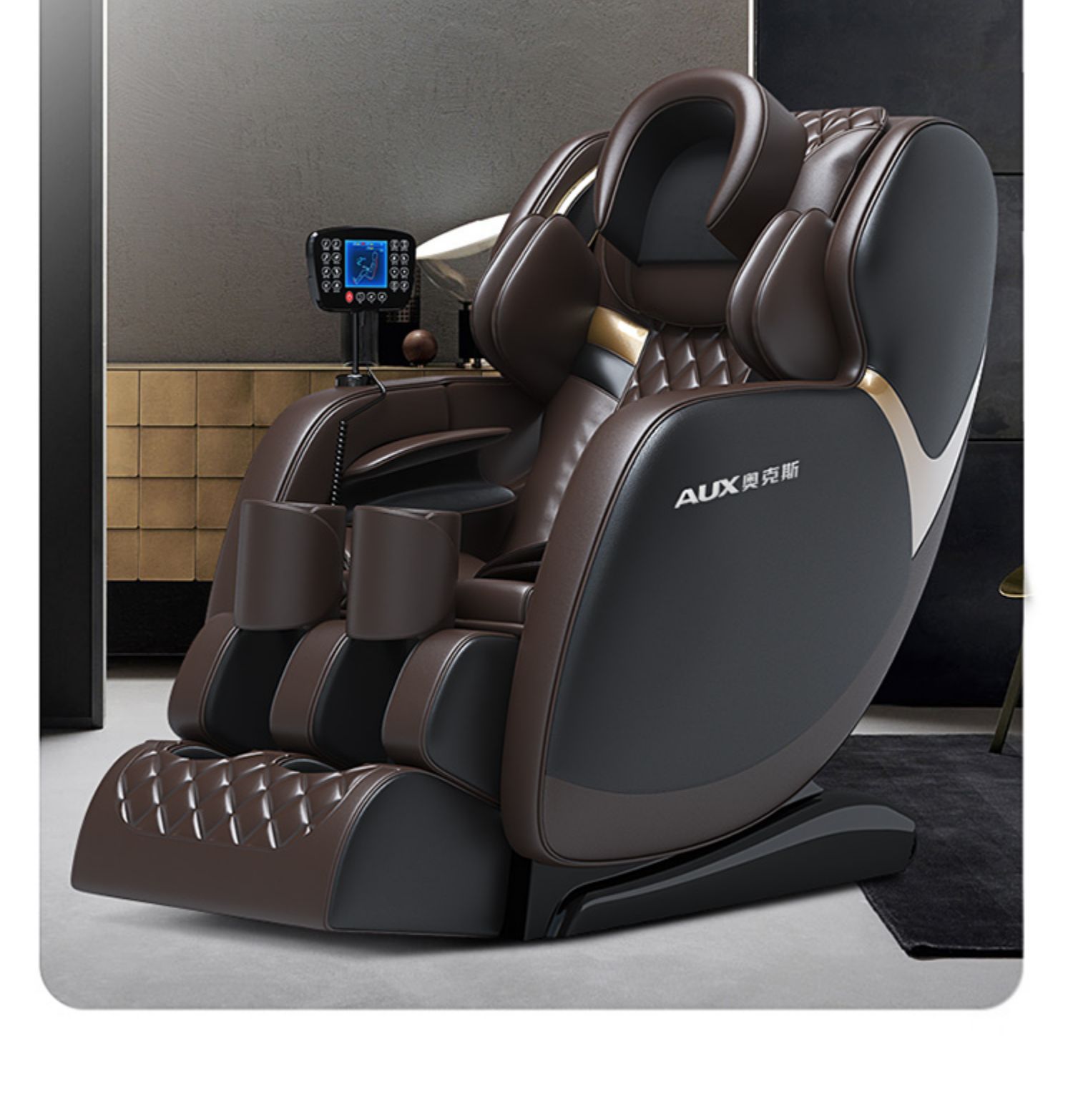 奥克斯新款按摩椅家用全身多功能小型太空豪华舱电动全自动老人器基础