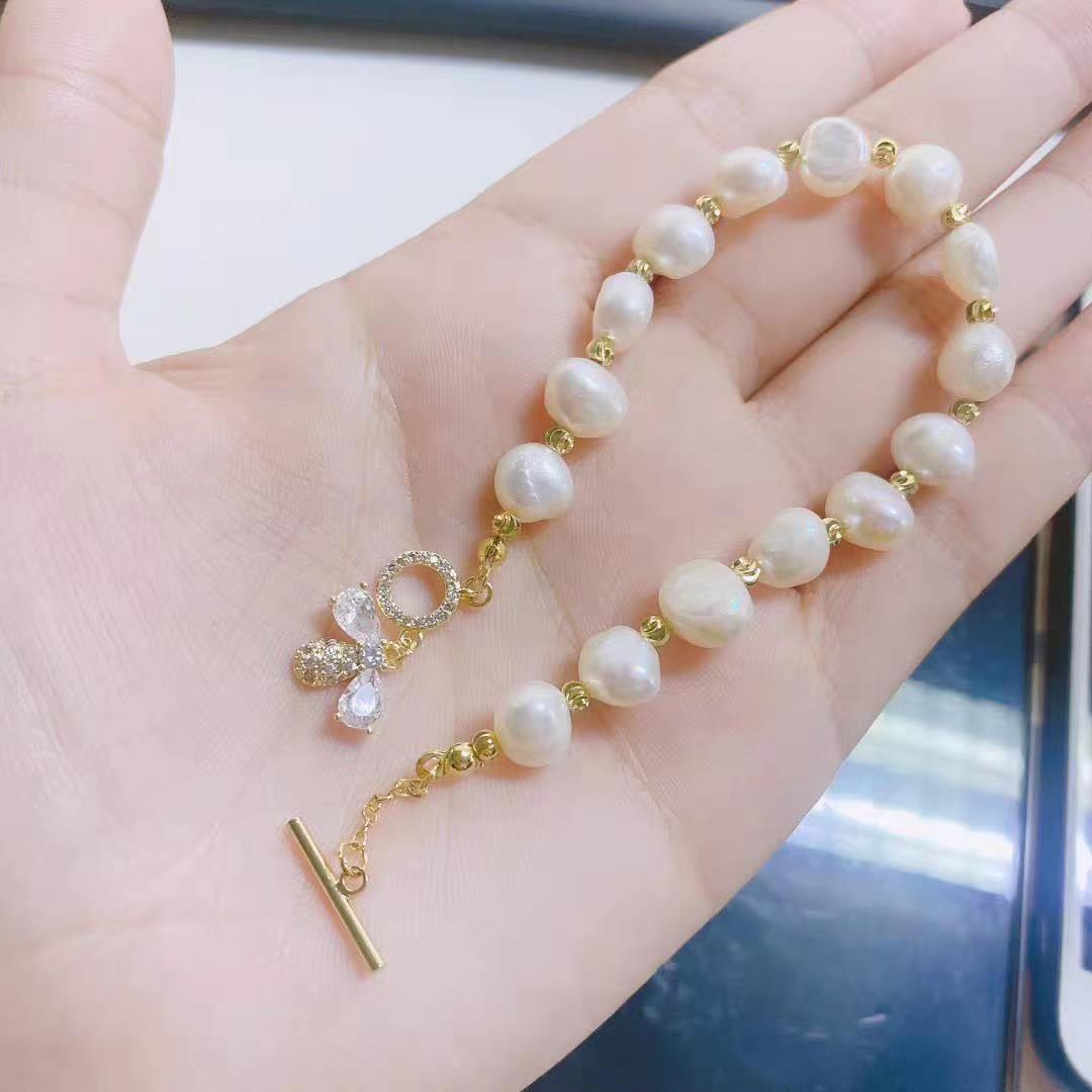 珍珠项链扣手链扣小蜜蜂ot扣水晶扣头收尾连接搭扣diy首饰配件白金色