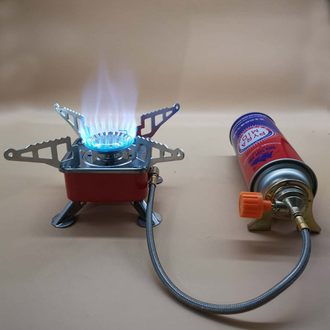 户外迷你小四方炉燃气炉便携式折叠卡式炉野营炉头野炊炊具丁烷气