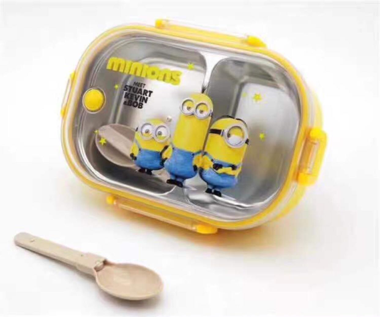 可爱卡通304不锈钢分格保温饭盒叮当凯蒂猫学生儿童分隔便当盒