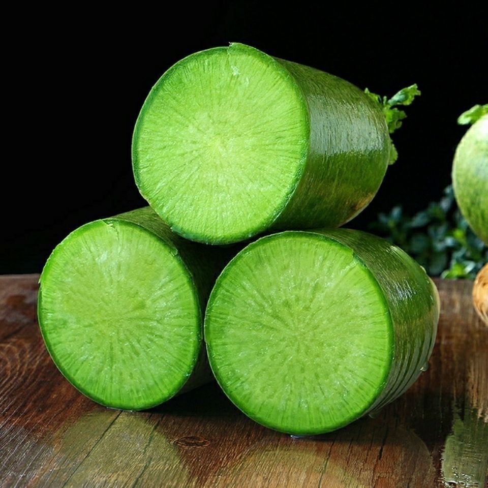 汶优香(wenyouxiang)根茎类 水果萝卜新鲜青萝卜生吃甜脆沙窝萝卜绿
