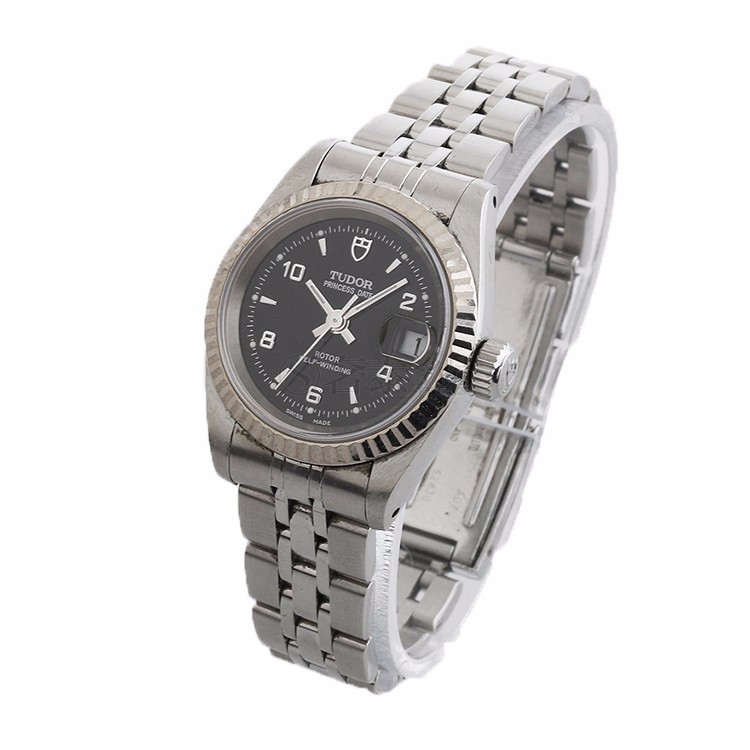 二手95新帝舵tudor公主型系列92414黑面女表自动机械奢侈品钟手表腕表