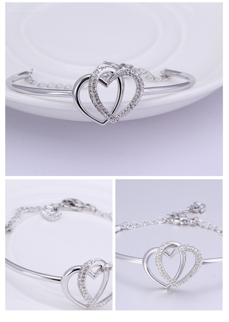 swarovski施华洛世奇双心心心相印手镯5345478