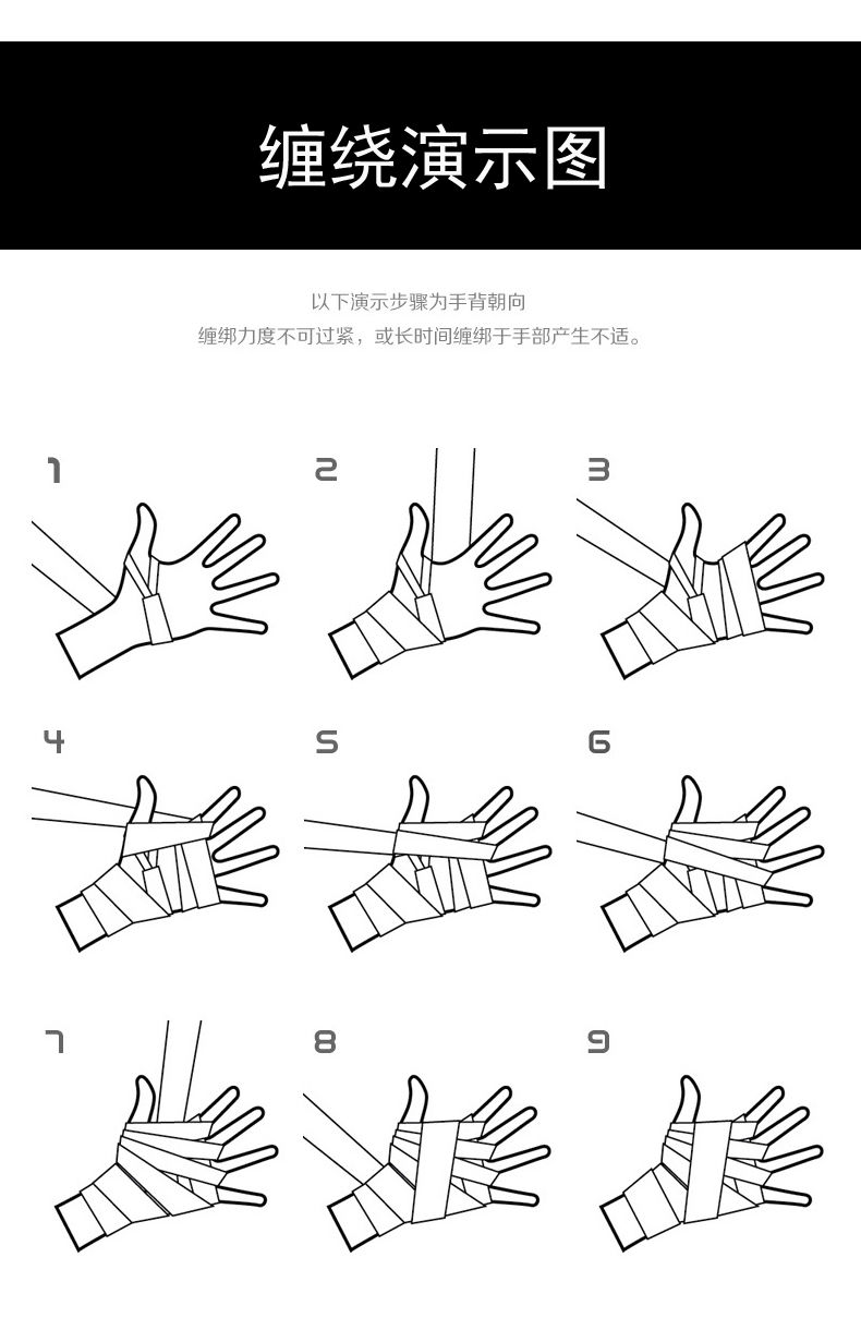 1.5米拳击绷带缠法图解图片