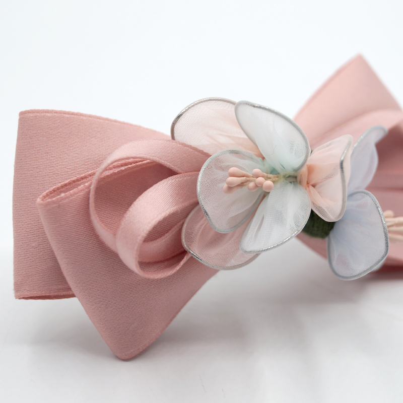 头饰发夹后脑勺女韩国甜美蝴蝶结发夹成人顶夹弹簧一字夹少女发饰