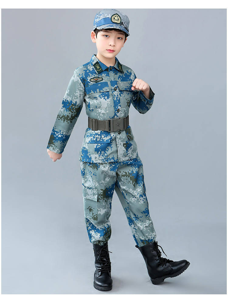 儿童迷彩服套装军训小孩小学生女童军装男童女孩特种兵春秋季服装